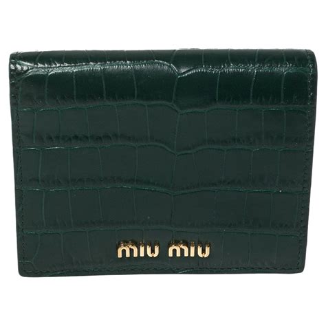 miu miu wallet green crocodile|Emerald Green Small Croco.